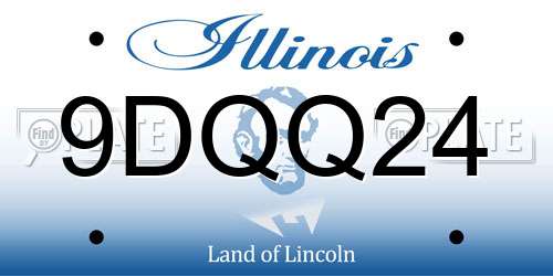 9DQQ24 Illinois License Plate