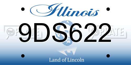9DS622 Illinois License Plate