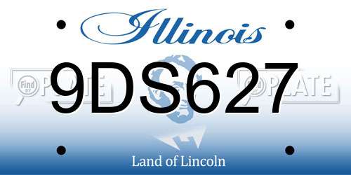 9DS627 Illinois License Plate