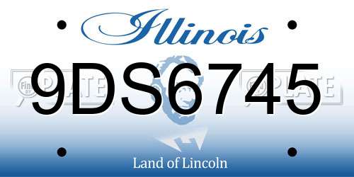 9DS6745 Illinois License Plate
