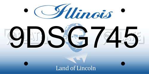 9DSG745 Illinois License Plate