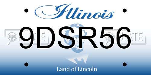9DSR56 Illinois License Plate