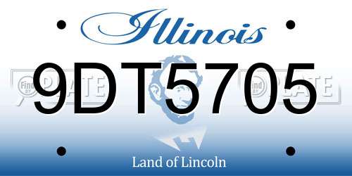 9DT5705 Illinois License Plate