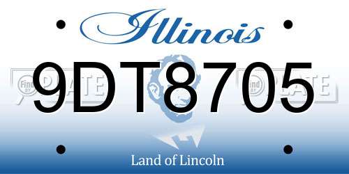 9DT8705 Illinois License Plate