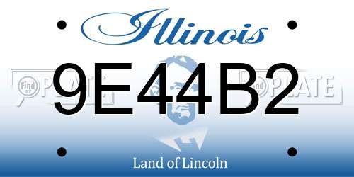 9E44B2 Illinois License Plate
