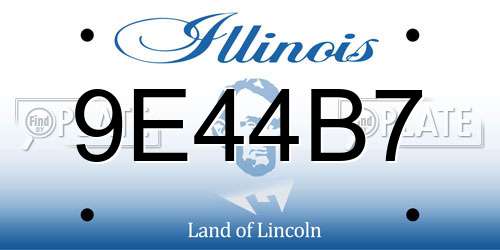 9E44B7 Illinois License Plate