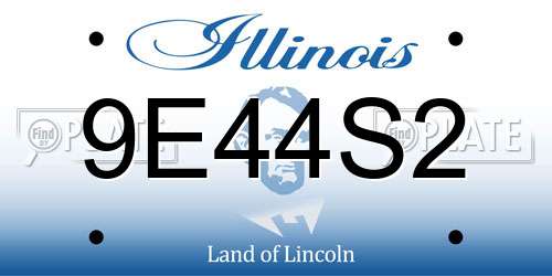 9E44S2 Illinois License Plate