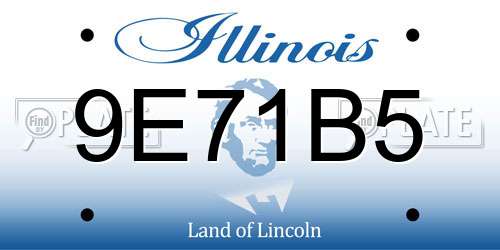 9E71B5 Illinois License Plate
