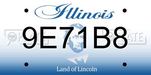 9E71B8 Illinois License Plate