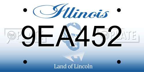 9EA452 Illinois License Plate