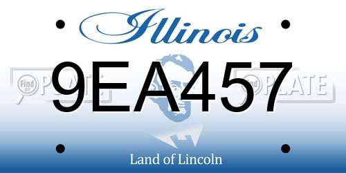9EA457 Illinois License Plate
