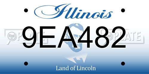 9EA482 Illinois License Plate