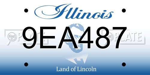 9EA487 Illinois License Plate