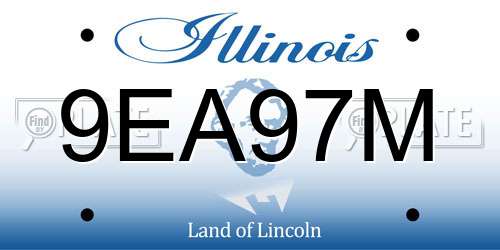 9EA97M Illinois License Plate