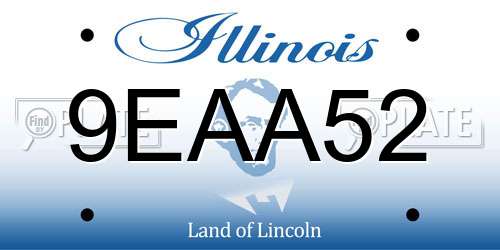 9EAA52 Illinois License Plate