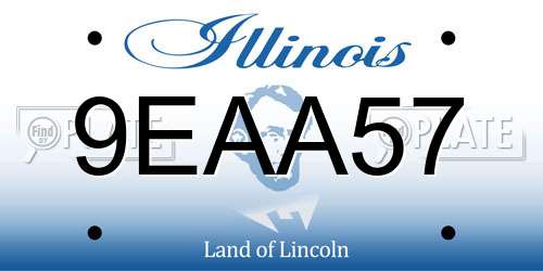 9EAA57 Illinois License Plate