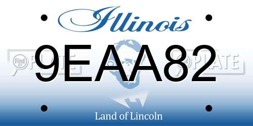 9EAA82 Illinois License Plate