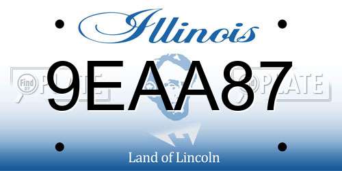9EAA87 Illinois License Plate