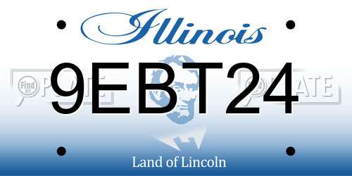 9EBT24 Illinois License Plate