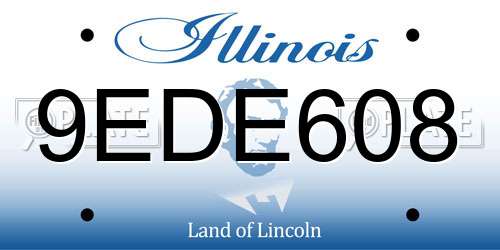 9EDE608 Illinois License Plate