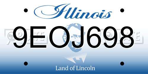 9EOJ698 Illinois License Plate