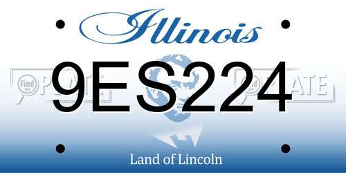 9ES224 Illinois License Plate