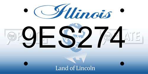 9ES274 Illinois License Plate