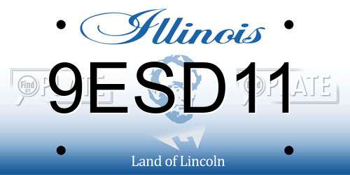 9ESD11 Illinois License Plate