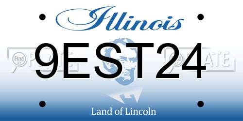 9EST24 Illinois License Plate