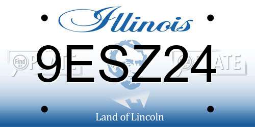 9ESZ24 Illinois License Plate