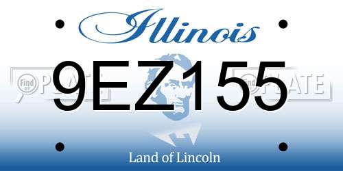 9EZ155 Illinois License Plate