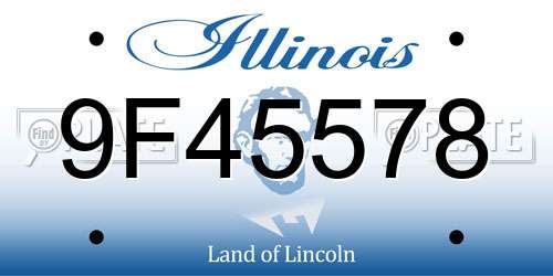 9F45578 Illinois License Plate
