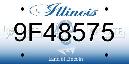 9F48575 Illinois License Plate