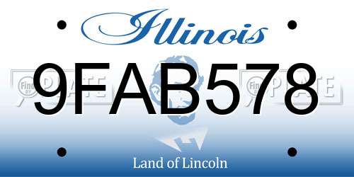 9FAB578 Illinois License Plate