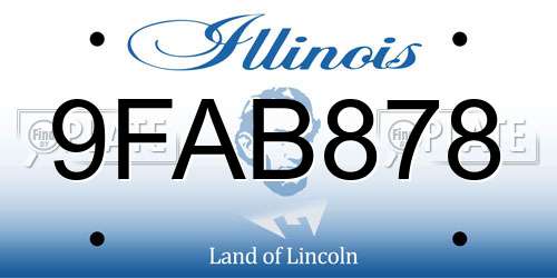 9FAB878 Illinois License Plate