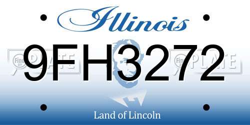 9FH3272 Illinois License Plate