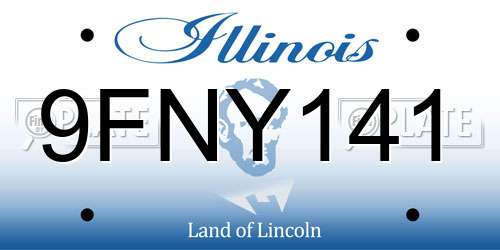 9FNY141 Illinois License Plate