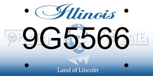 9G5566 Illinois License Plate