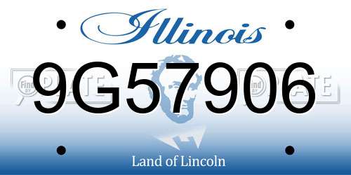 9G57906 Illinois License Plate