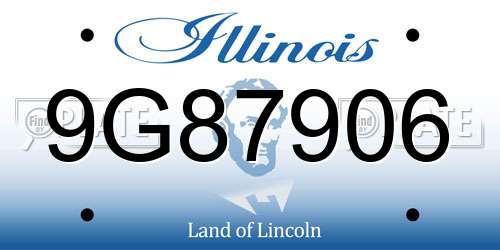 9G87906 Illinois License Plate