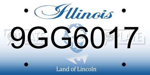 9GG6017 Illinois License Plate