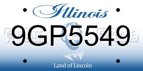 9GP5549 Illinois License Plate