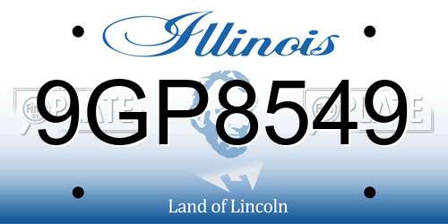 9GP8549 Illinois License Plate