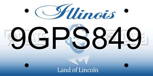 9GPS849 Illinois License Plate