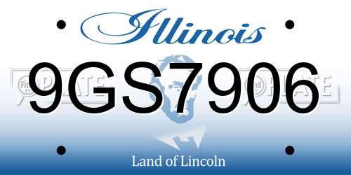 9GS7906 Illinois License Plate