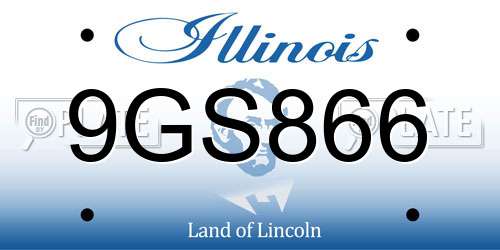 9GS866 Illinois License Plate