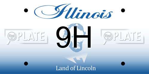 9H Illinois License Plate
