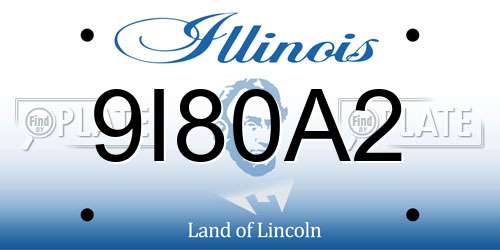 9I80A2 Illinois License Plate