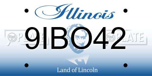 9IBO42 Illinois License Plate