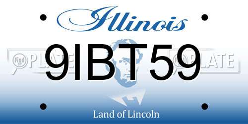 9IBT59 Illinois License Plate